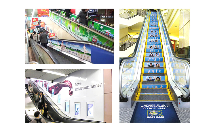 手扶電梯廣告投放效果圖 手扶電梯廣告投放效果圖